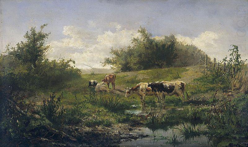 Cows at a pond, Gerard Bilders